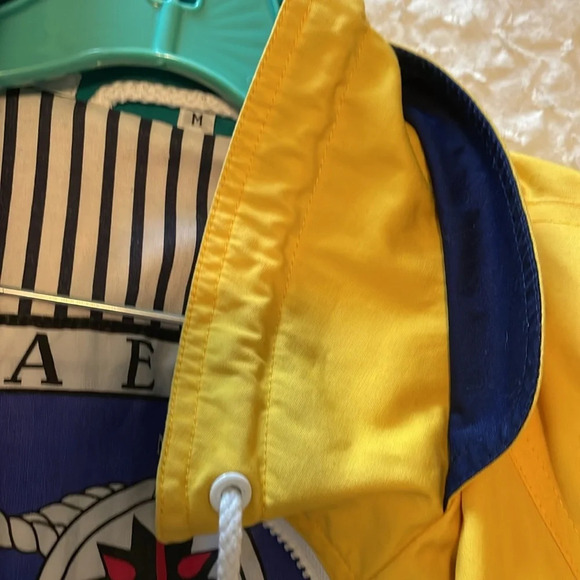 VTG 1990s Braefair Sport woman’s Sz M jacket w shoulder pads Yellow teal sailing - Picture 14 of 14